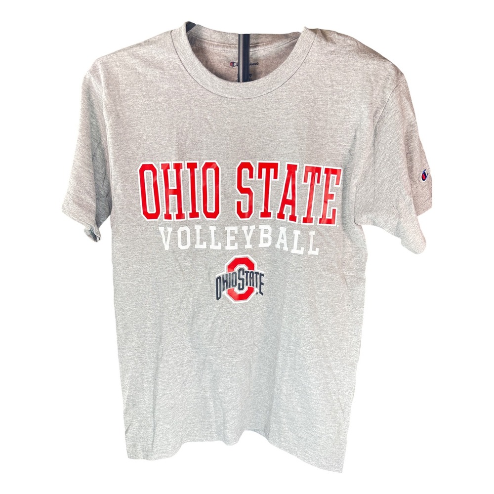 Champion Ohio State Volleyball Graphic T-Shirt Heather Gray Buckeyes Womens S